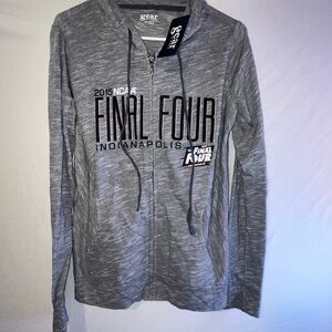 Gear For Sports Gray Striped Polo Shirt